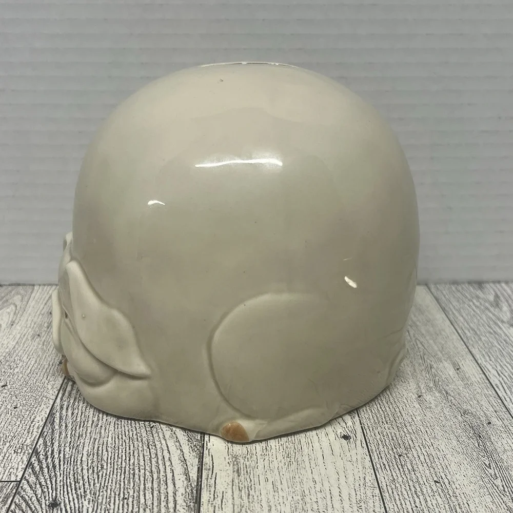 Vtg Fitz & Floyd Pig Coin Bank Porky Piggy w Stopper Ceramic 1977 Japan Kitsch